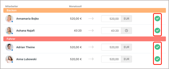 Einstellungen > Mini-Job-Grenze > übernommen