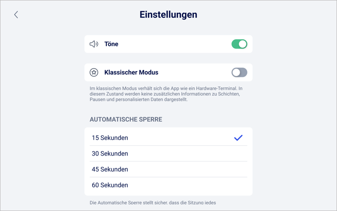 Terminal App > Einstellungen