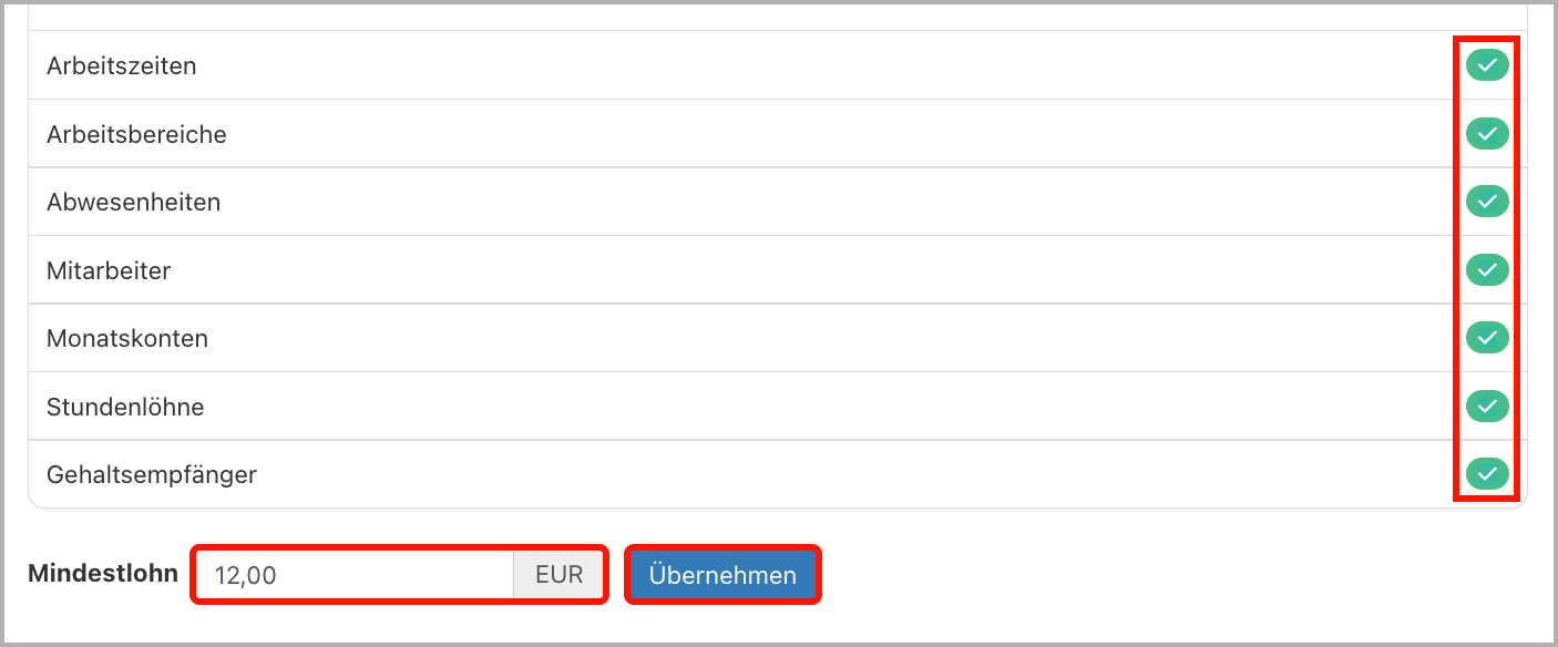 Verwaltung > Mindestlohn > ÜbernahmeÜbernommen